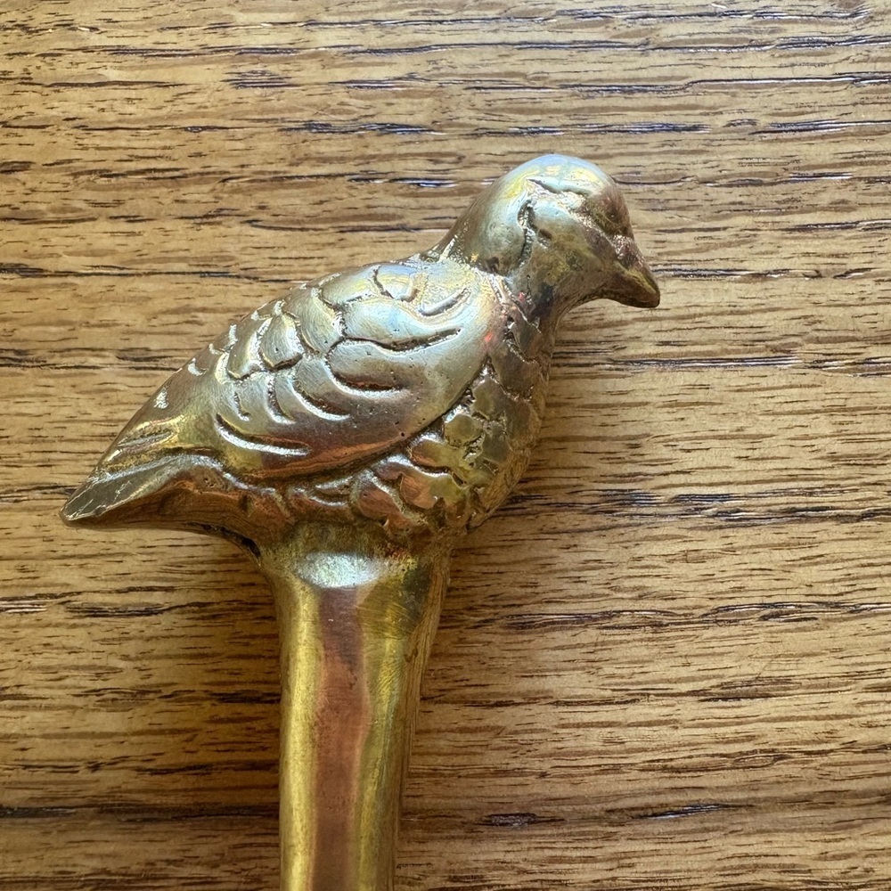 Vintage Brass Quail Letter Opener - Picture 3 of 14